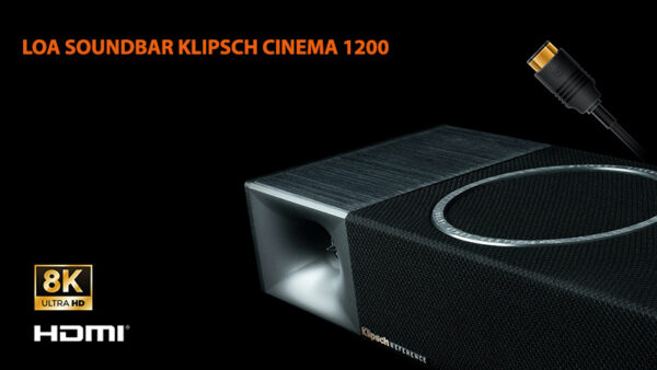 Loa Soundbar Klipsch Cinema 1200 5.1.4 Dolby Atmos, 1200W, Bluetooth, HDMI eARC, HDMI ARC, Optical-7