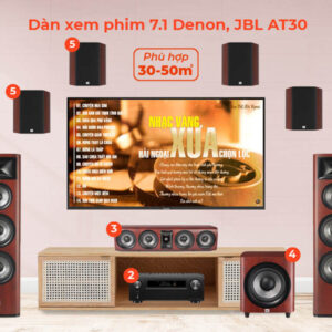 Dàn xem phim 7.1 Denon, JBL AT30 (Denon X6700H + JBL Studio 698 +  665C + 660P + 2 cặp 610)-1