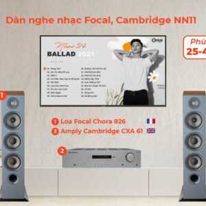 Dàn nghe nhạc Focal, Cambridge NN11 (Focal 826 +  Cambridge CXA61)-1