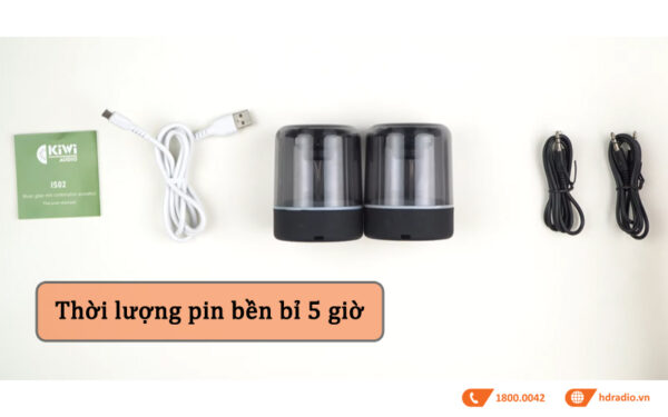Loa Kiwi IS02, Pin 5H, 10W, Bluetooth 5.0-5