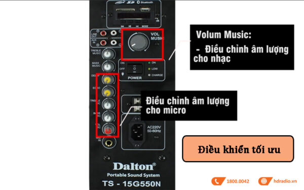 Loa Kéo Dalton TS-15G550N, Bass 40cm, 550W, Pin 3 - 5h-3