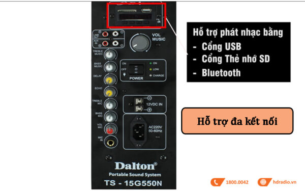 Loa Kéo Dalton TS-15G550N, Bass 40cm, 550W, Pin 3 - 5h-4