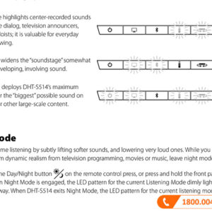 Loa Soundbar Denon DHT-S514, 175W, Bluetooth, HDMI, Optical, Coaxial, Analog-6