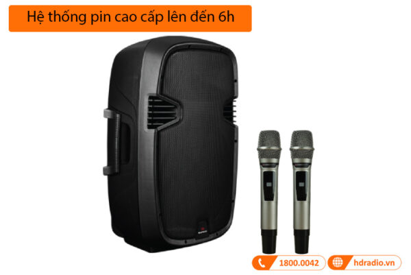 Loa Sumico on the go 12, Bass 30cm, Công suất 200W, Pin 6H, 2 tay micro-5