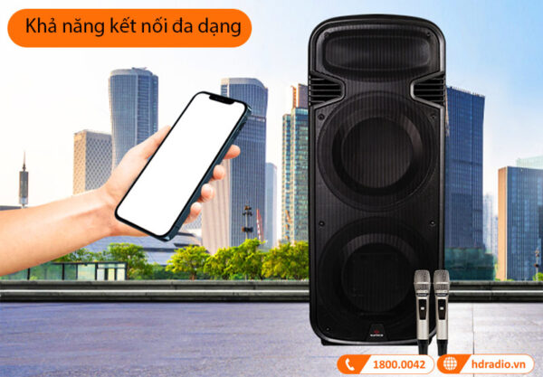 Loa Sumico on the go 215 Bass 40 cm x 2, Công Suất 450W, Pin 8h-5