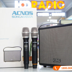 Loa Acnos CS270, Công Suất 90W, Bass 13cm, Pin 3-5h, Bluetooth, AUX, 2 tay micro-1