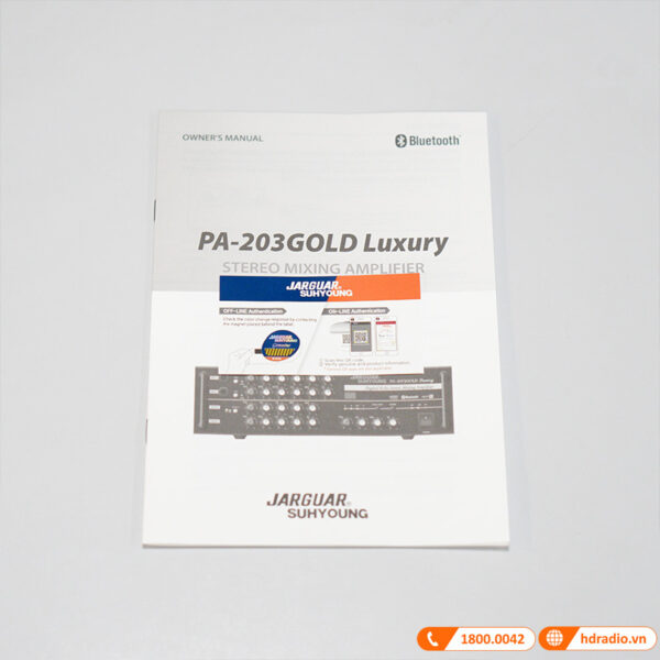 Amply Jarguar Suhyoung 203 Gold Luxury (600W/2 Kênh, Bluetooth, Optical, FBX, 12Kg)-8