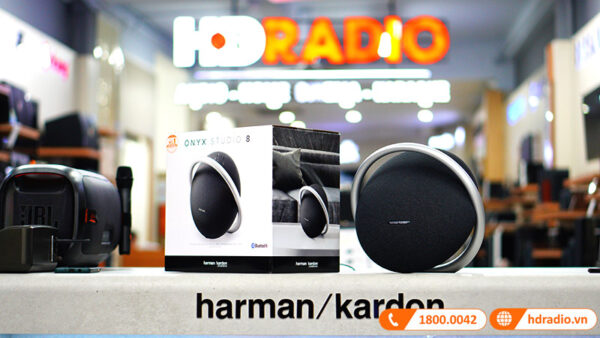 Loa Harman Kardon Onyx Studio 8, Pin 8h, Công Suất 50W, Bluetooth 5.2, AUX, Có Micro Đàm Thoại-3