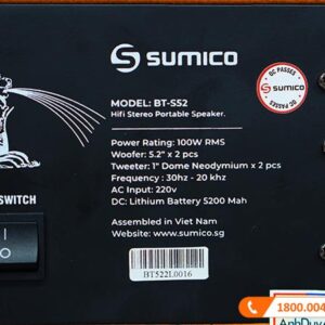Loa Sumico BT-S52, Bass 13.2cm, 100W, Pin 8H-14