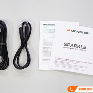 Loa Monster Sparkle Công suất 60W, LED đẹp, Bluetooth 5.3, IPX5, Pin 12h-12