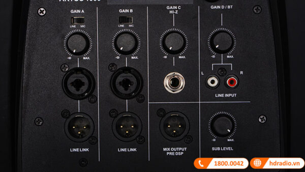 Loa Soundking Artos 1000, Công suất 430W, Bass 25cm, Mixer 4 kênh, Bluetooth (Loa Column Array)-13