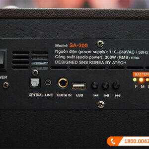 Loa Acrowin SA300, 300W, Pin 8h, Bluetooth, Đi Kèm 2 Micro-18