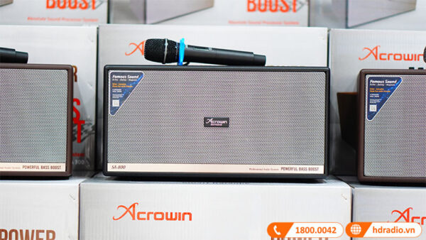 Loa Acrowin SA800, Bluetooth 5.0, pin 6000mAH, đi kèm 2 micro-1