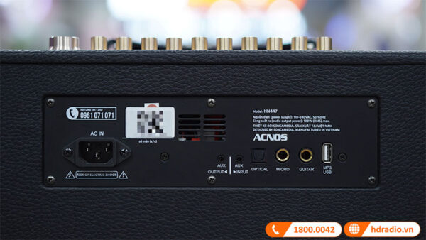 Loa Acnos HN447, 100W, Bluetooth 5.0, Optical, AUX-12