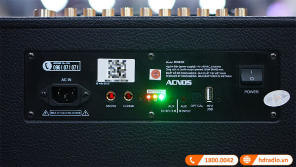 Loa Acnos HN450, Bass 16.5cm, 150W, Pin Lithium 76.8Wh-14
