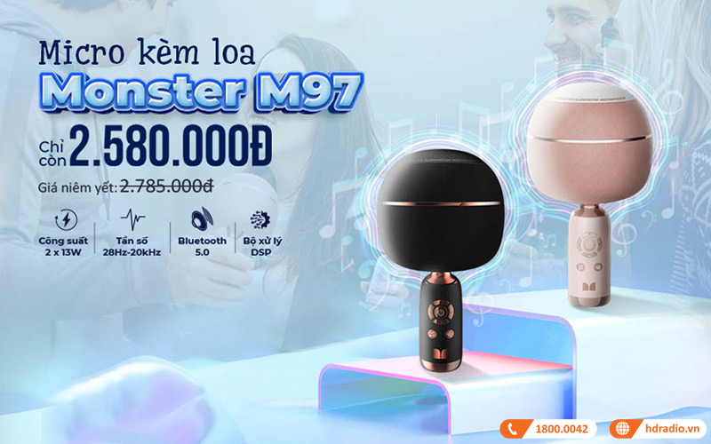 Micro kem loa Monster M97