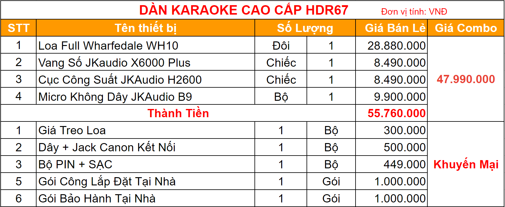 Dàn Karaoke Cao Cấp HDR67