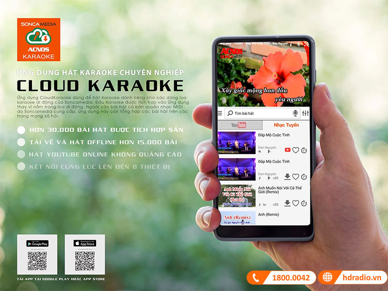 Loa Acnos CS270 hỗ trọ ứng dụng Cloud Karaoke