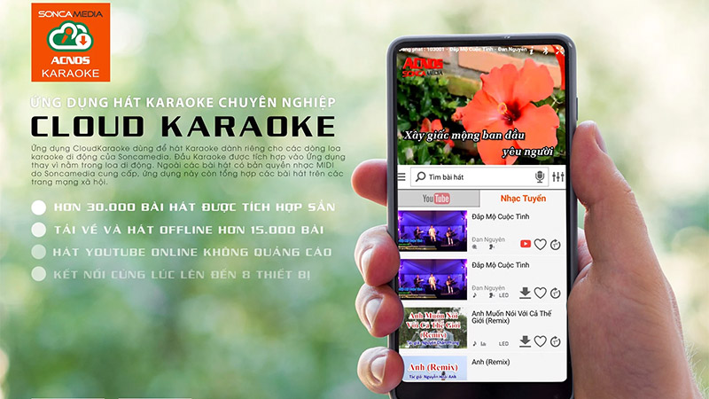 Loa Acnos HN447 tương thích ứng dụng karaoke online
