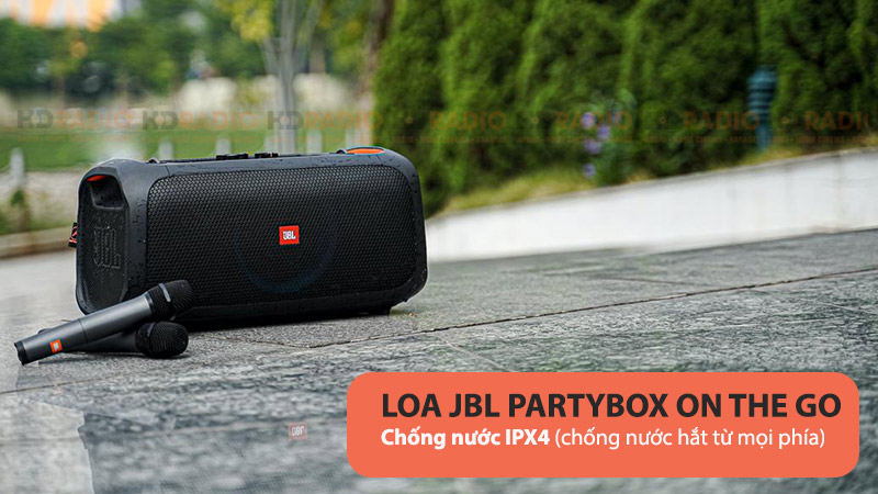 loa jbl partybox on the go chống nước ipx4