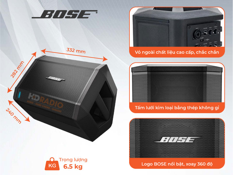 Thiết kế loa Bose S1 Pro