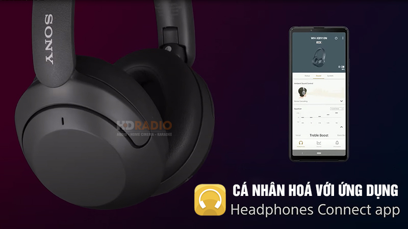Ứng Dụng Sony Headphones Connect Được Tích Hợp Trên Sony WH-XB910N